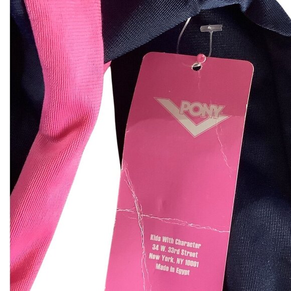 Pony Baby Girl 12M Sweatsuit Pink & Blue Hoodie Pants Set Polyester Graphic - Picture 9 of 10